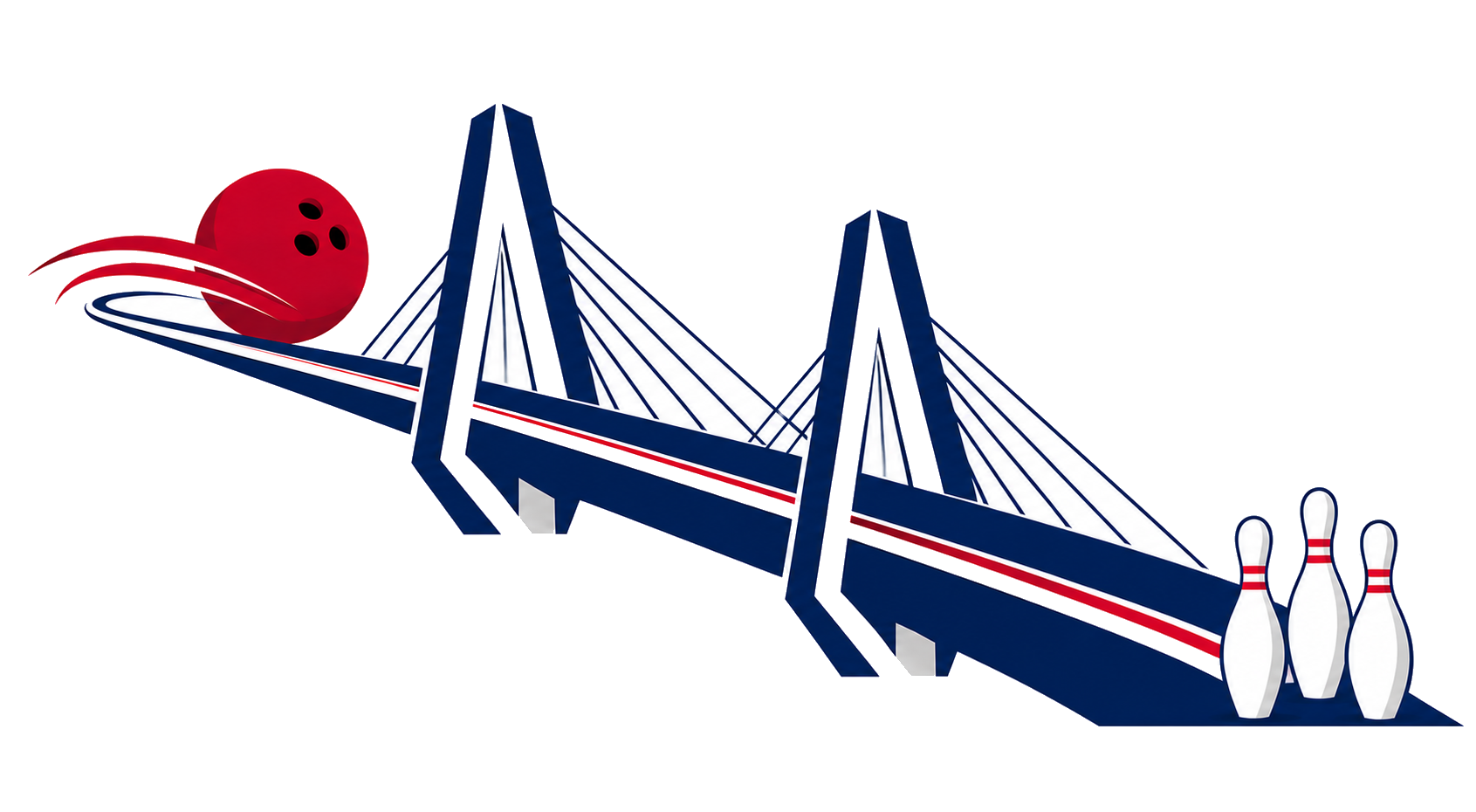 Greater Charleston USBC Association bridge and bowling graphic